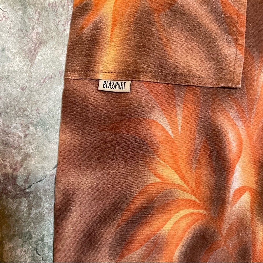 Vintage Blassport Zebra Print Quirky Linen-Cotton Cropped Pants - Picture 2 of 5
